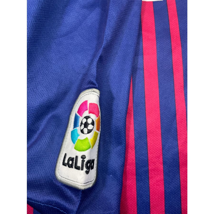 Maillot football vintage FC Barcelone #10 Messi domicile saison 2017-2018 - Nike - Barcelone