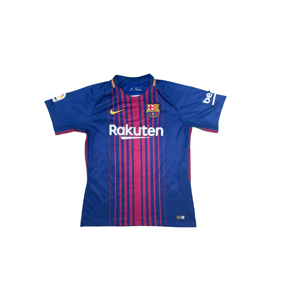 Maillot football vintage FC Barcelone #10 Messi domicile saison 2017-2018 - Nike - Barcelone