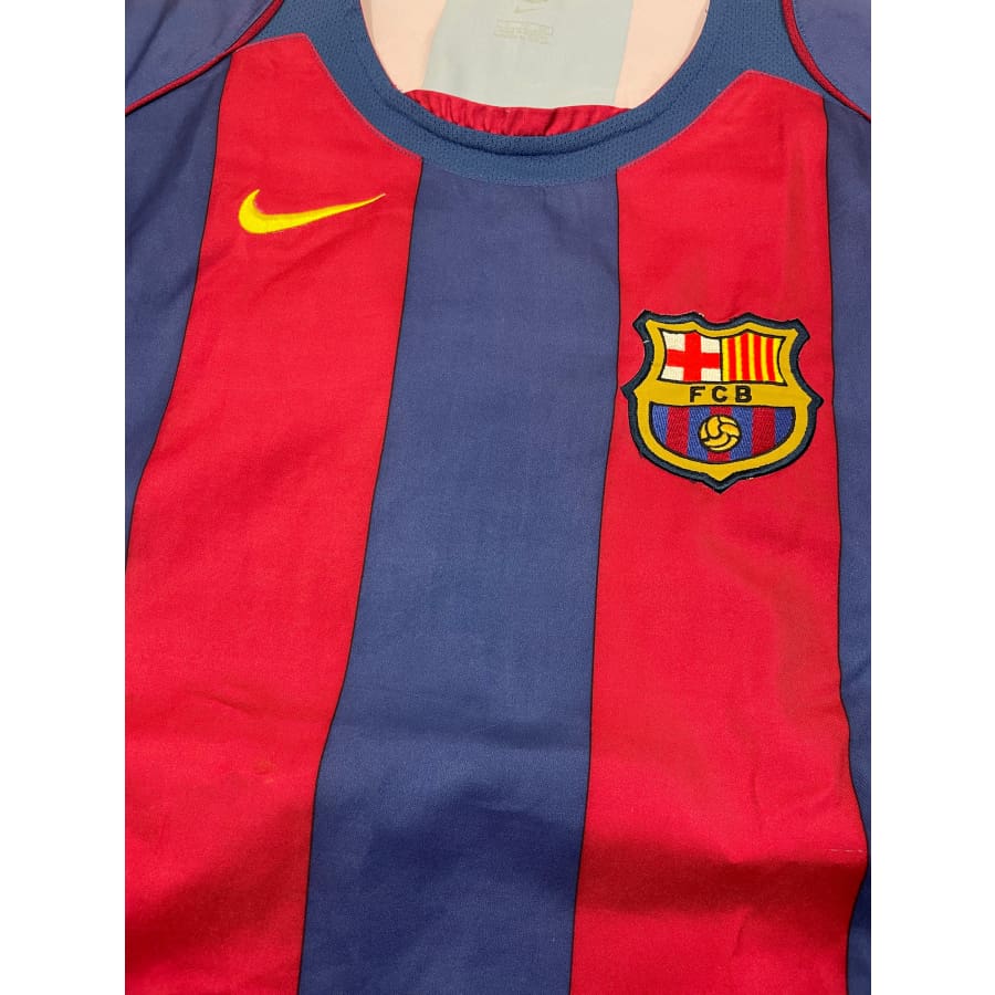 Maillot football vintage FC Barcelone #10 Ronaldinho domicile saison 2004-2005 - Nike - Barcelone
