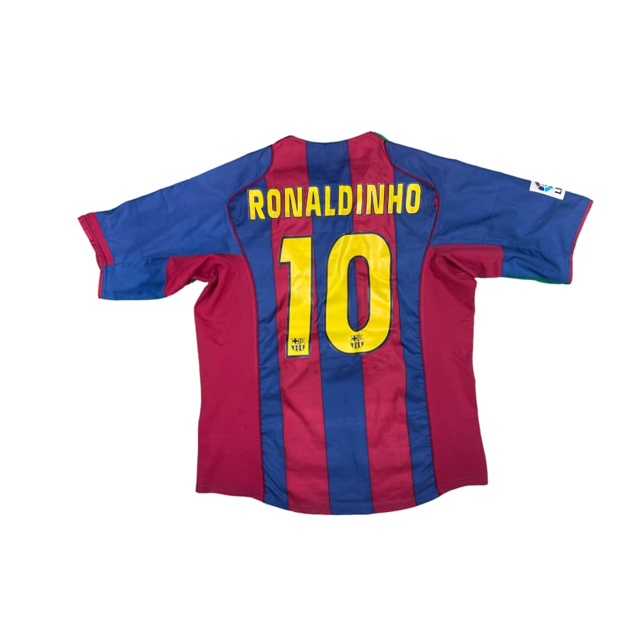 Maillot football vintage FC Barcelone #10 Ronaldinho domicile saison 2004-2005 - Nike - Barcelone