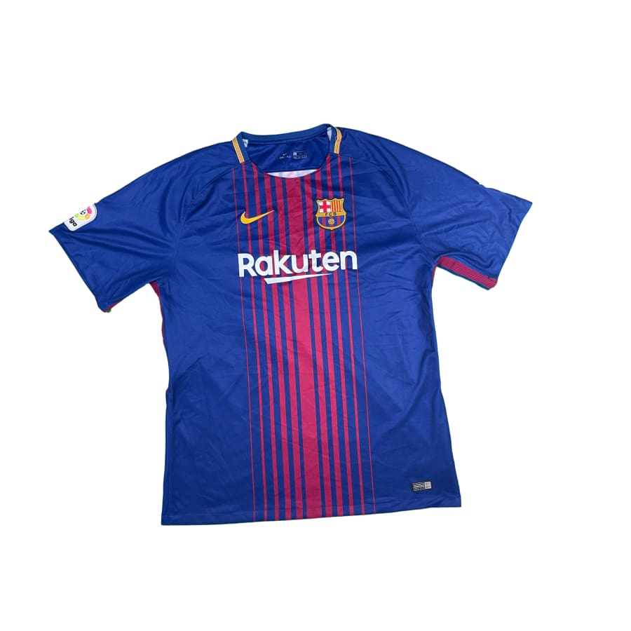 Maillot football vintage FC Barcelone domicile #10 Messi saison 2017-2018 - Nike - Barcelone