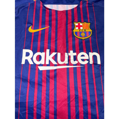 Maillot football vintage FC Barcelone domicile #10 Messi saison 2017-2018 - Nike - Barcelone