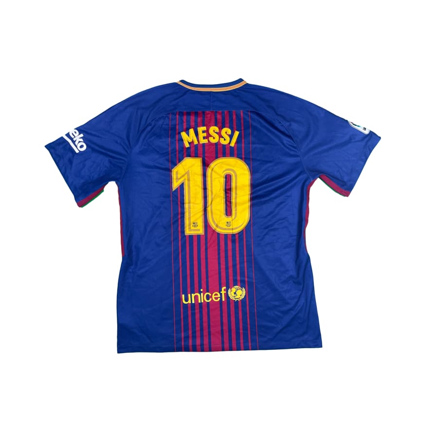 Maillot football vintage FC Barcelone domicile #10 Messi saison 2017-2018 - Nike - Barcelone