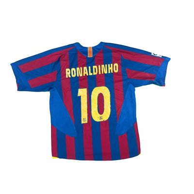 Maillot football vintage FC Barcelone domicile #10 Ronaldinho saison 2005-2006 - Nike - Barcelone