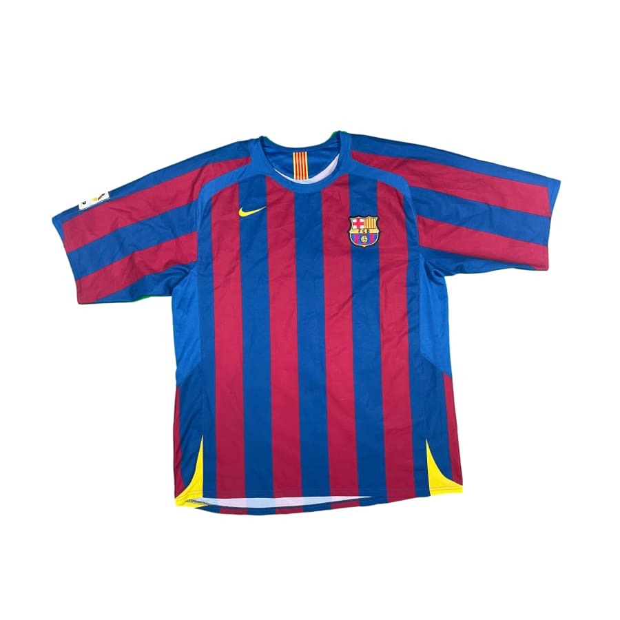 Maillot football vintage FC Barcelone domicile #10 Ronaldinho saison 2005-2006 - Nike - Barcelone