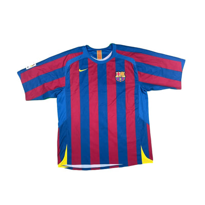 Maillot football vintage FC Barcelone domicile #10 Ronaldinho saison 2005-2006 - Nike - Barcelone
