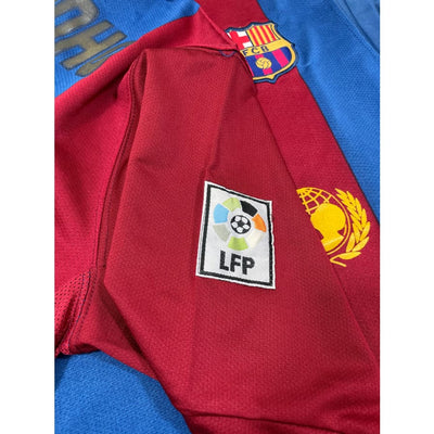 Maillot football vintage FC Barcelone domicile #10 Ronaldinho saison - Nike - Barcelone