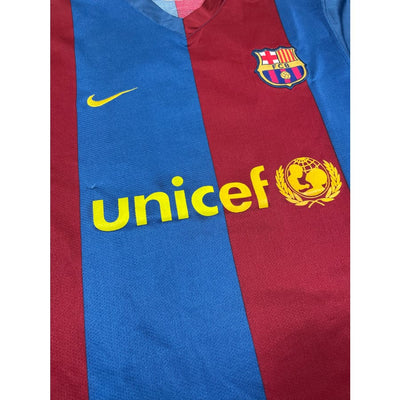 Maillot football vintage FC Barcelone domicile #10 Ronaldinho saison - Nike - Barcelone