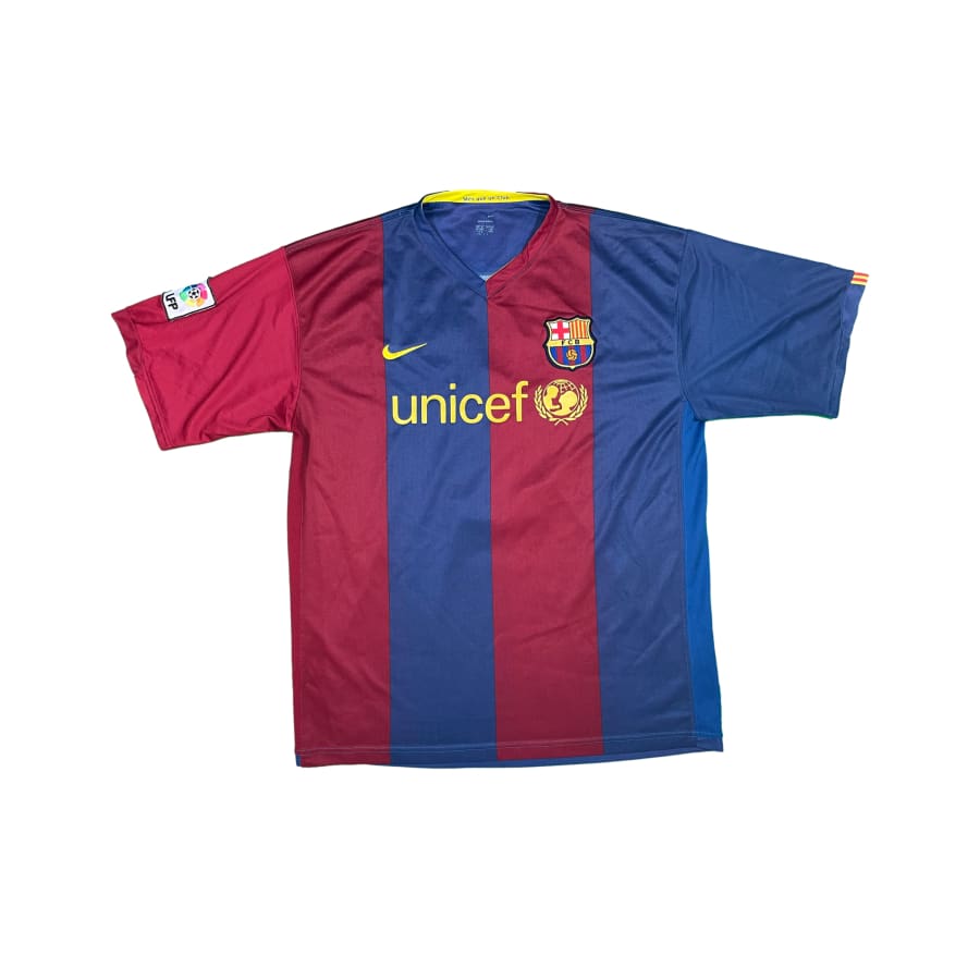 Maillot football vintage FC Barcelone domicile #6 Xavi saison 2006-2007 - Nike - Barcelone