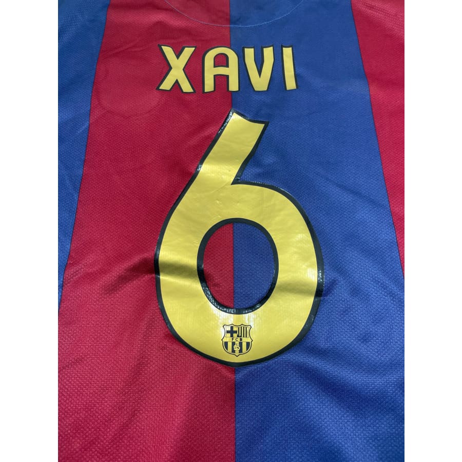Maillot football vintage FC Barcelone domicile #6 Xavi saison 2006-2007 - Nike - Barcelone