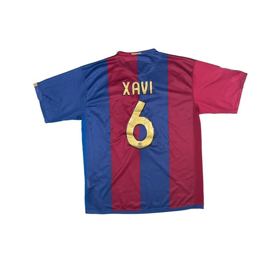 Maillot football vintage FC Barcelone domicile #6 Xavi saison 2006-2007 - Nike - Barcelone
