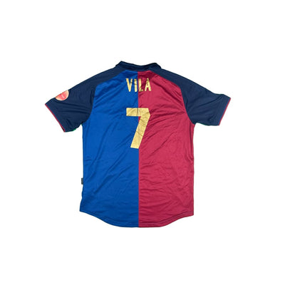 Maillot football vintage FC Barcelone domicile #7 Vila saison 1999-2000 - Nike - Barcelone