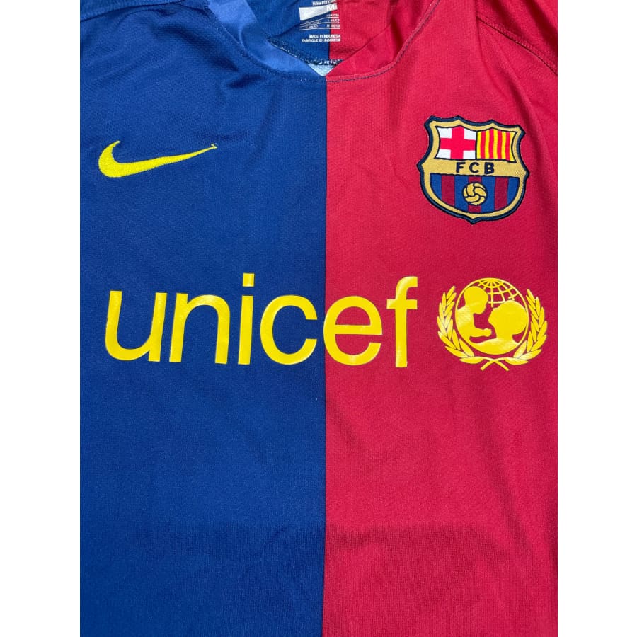Maillot football vintage FC Barcelone domicile #8 Iniesta saison 2008 - 2009 - Nike - Barcelone
