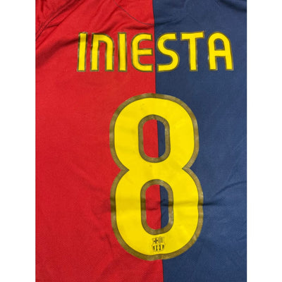 Maillot football vintage FC Barcelone domicile #8 Iniesta saison 2008 - 2009 - Nike - Barcelone