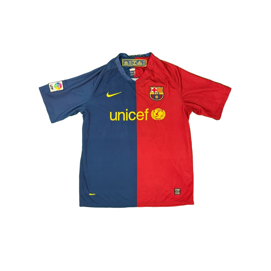 Maillot football vintage FC Barcelone domicile #8 Iniesta saison 2008 - 2009 - Nike - Barcelone