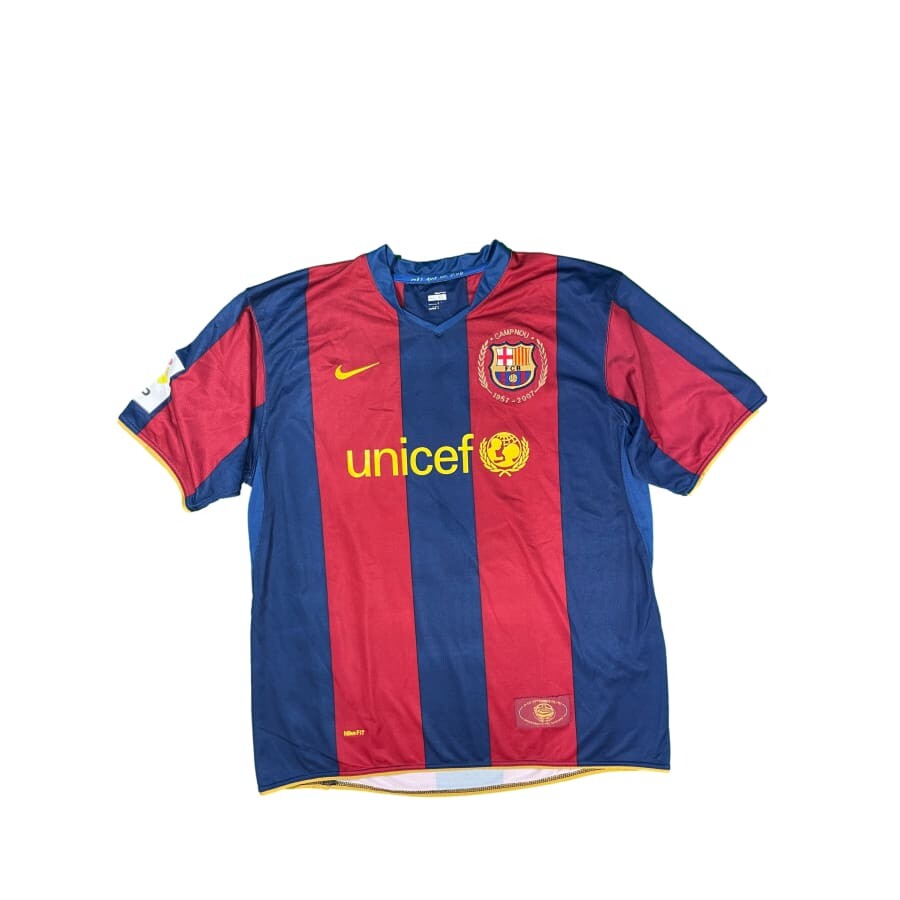 Maillot football vintage FC Barcelone domicile saison 2007-2008 - Nike - Barcelone