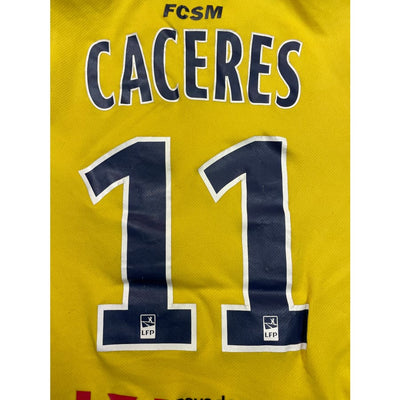 Maillot football vintage FC Sochaux domicile #11 Caceres saison 2014-2015 - Lotto - FC Sochaux-Montbéliard
