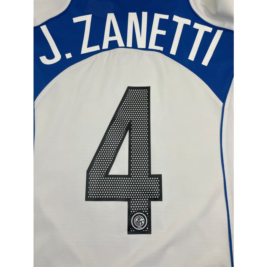 Maillot football vintage Inter Milan extérieur #4 J.Zanetti saison - Nike - Inter Milan