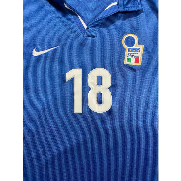 Maillot De Foot Italien Vintage Bukta – Manches Longues, Bleu Moyen
