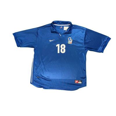 Maillot football vintage Italie domicile #18 Baggio R saison 1998-1999 - Nike - Italie