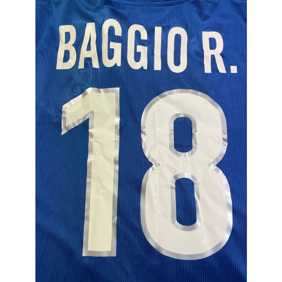 Maillot football vintage Italie domicile #18 Baggio R saison 1998-1999 - Nike - Italie