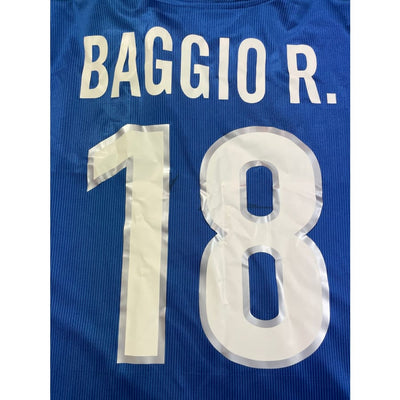 Maillot football vintage Italie domicile #18 Baggio R saison 1998-1999 - Nike - Italie