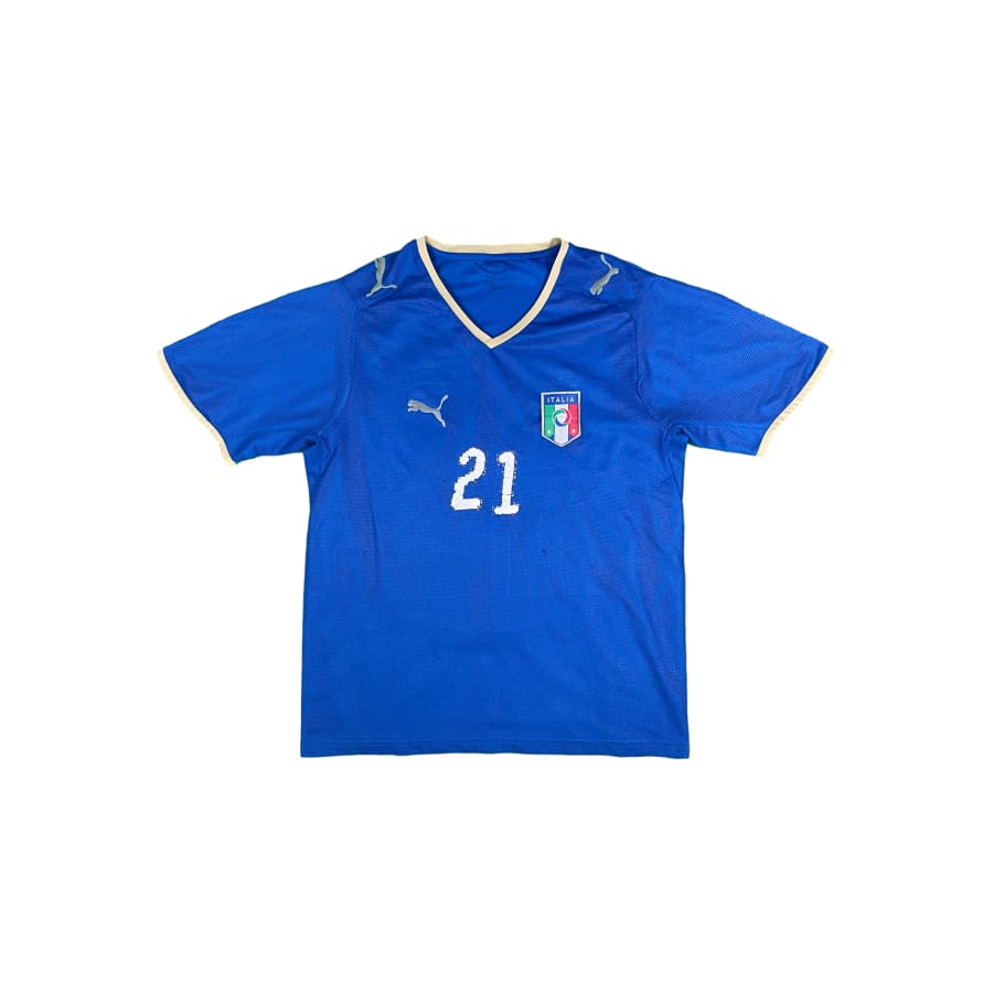 Maillot football vintage Italie domicile #21 Pirlo saison 2008-2009 - Puma - Italie