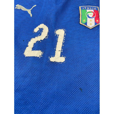 Maillot football vintage Italie domicile #21 Pirlo saison 2008-2009 - Puma - Italie