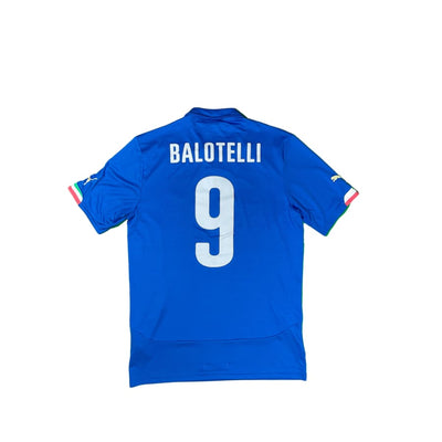 Maillot football vintage Italie domicile #9 Balotelli saison 2014 - 2015 - Puma