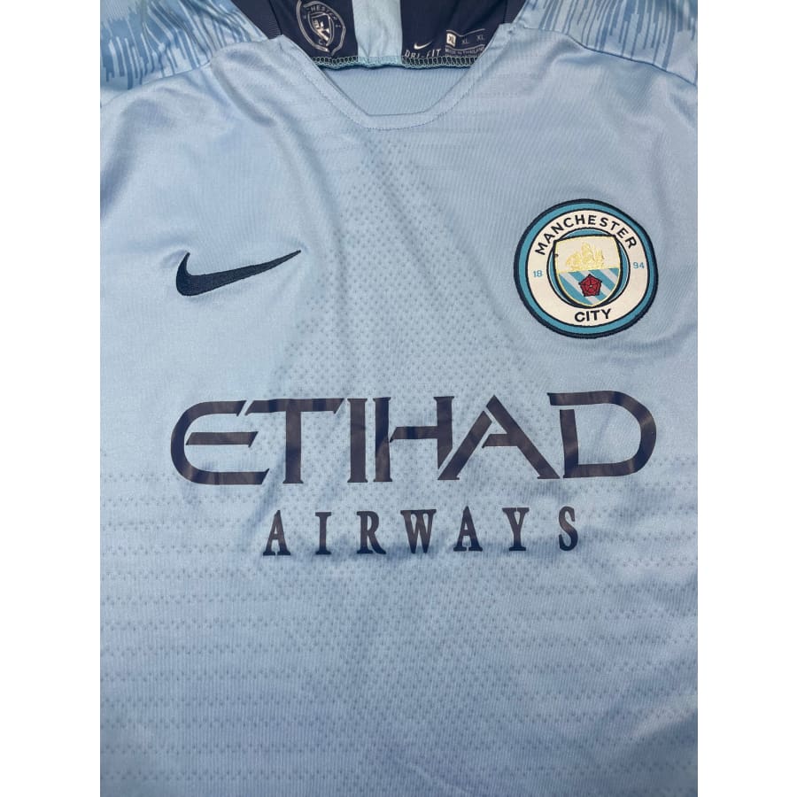 Maillot football vintage Manchester City domicile #17 De Bruyne saison - Nike - Manchester City