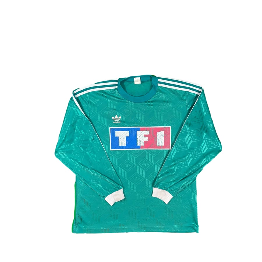 Maillot De Foot Rétro Adidas – Coupe De France TF1, Taille L, Manches Longues