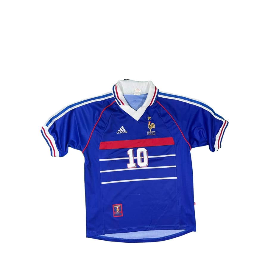 Maillot vintage domicile Equipe de France #10 Zidane saison 1998-1999 - Adidas - Equipe de France