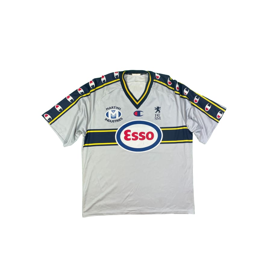 Maillot De Football Retro Supporter Dedicace Fc Sochaux Montbelliard N 17 Pedretti 2002 2003