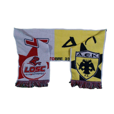 Echarpe de foot rétro Lille LOSC - AEK Athènes 17 octobre 2006 - Officiel - LO