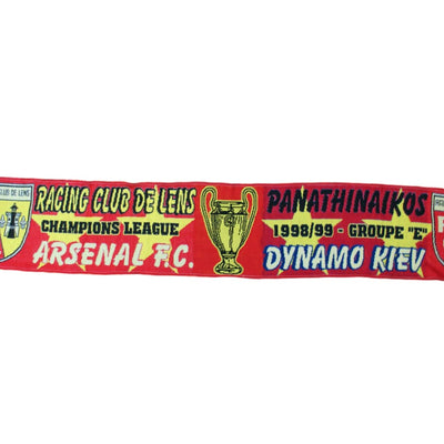 Echarpe de foot rétro RC Lens Ligue des Champions 1998-1999 - Officiel - RC Lens