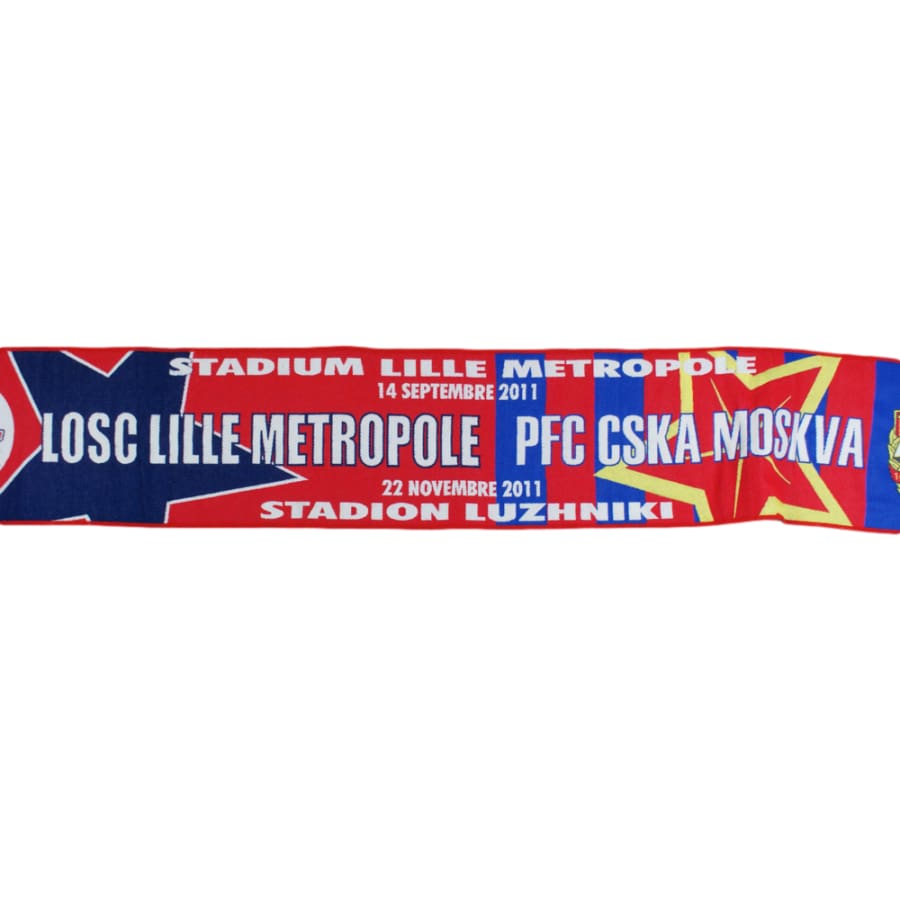 Echarpe de football rétro Lille LOSC - Moscou Ligue des Champions 2011-2012 - Officiel - LOSC