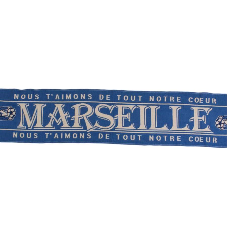 Echarpe de football vintage Olympique de Marseille années 2000 - Non-officiel - Mar