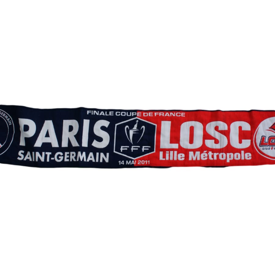 Echarpe foot rétro PSG-Lille finale Coupe de France 2010-2011 - Officiel - Paris Saint-Germain