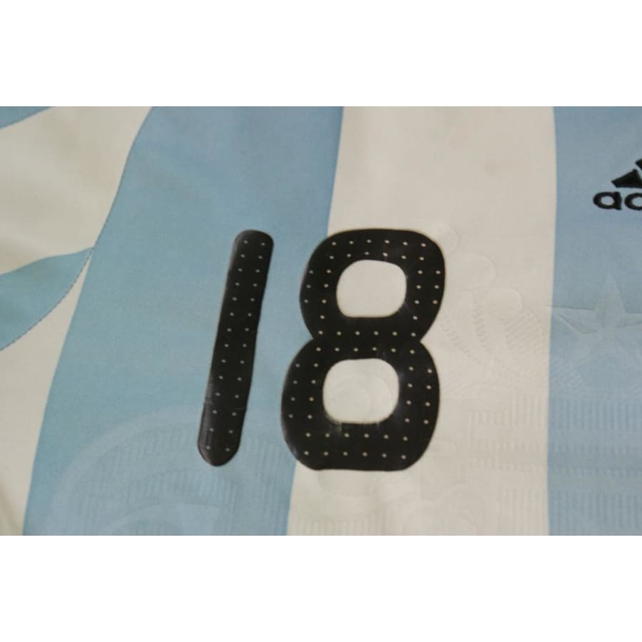 Maillot Argentine rétro domicile N°18 MESSI 2008-2009 - Adidas - Argentine