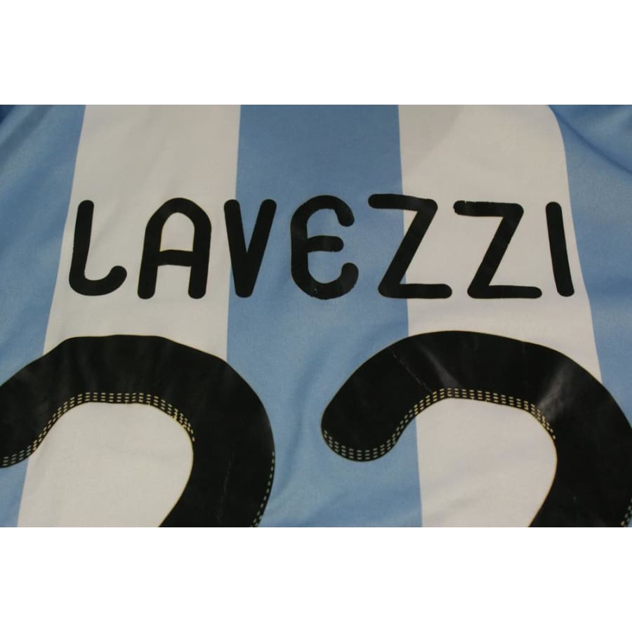 Maillot Argentine vintage domicile N°22 LAVEZZI 2010-2011 - Adidas - Argentine