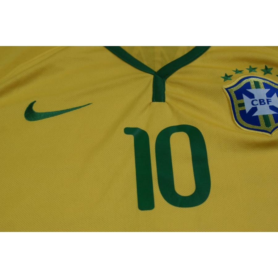 Maillot Brésil domicile N°10 NEYMAR JR 2014-2015 - Nike - Brésil