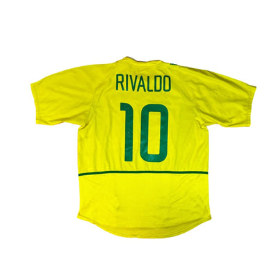 Maillot Brésil vintage #10 Rivaldo 2002 - Nike - Brésil
