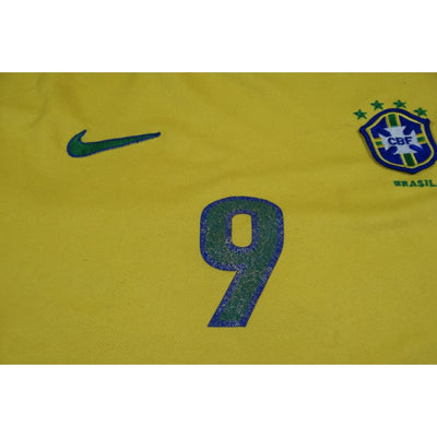 Maillot Brésil vintage domicile #9 RONALDO 1998-1999 - Nike - Brésil