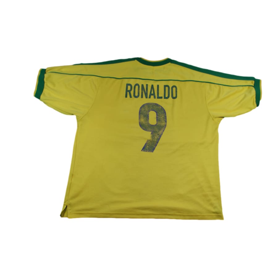 Maillot Brésil vintage domicile #9 RONALDO 1998-1999 - Nike - Brésil