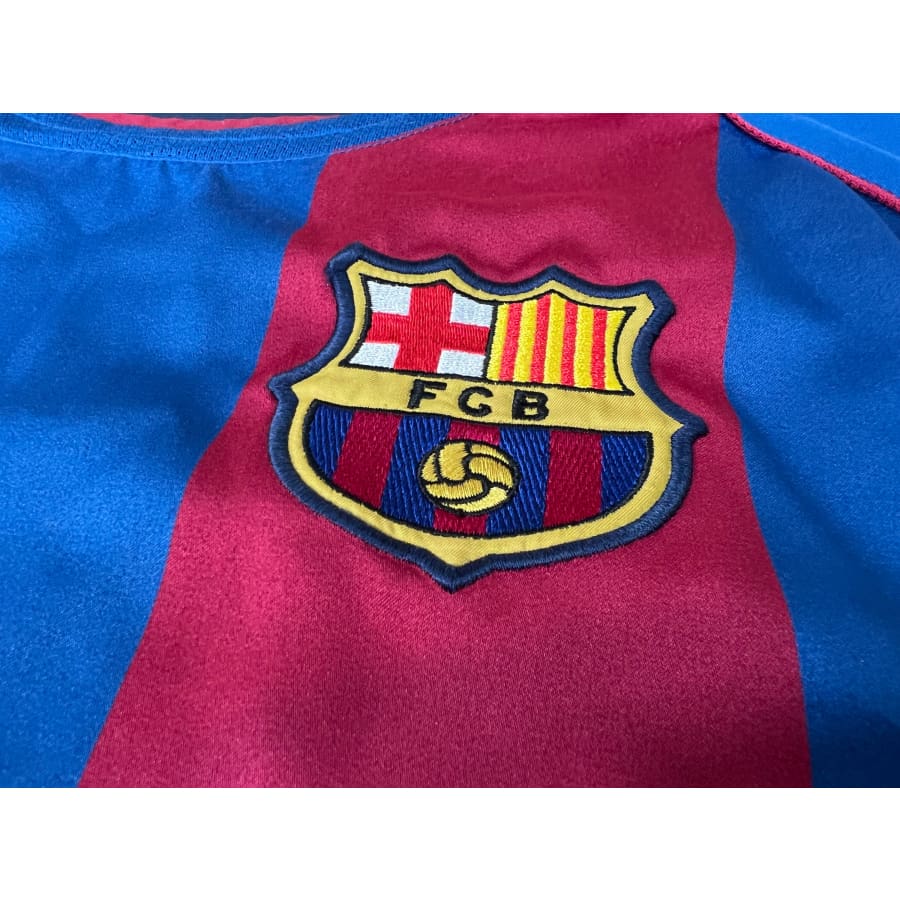 Maillot Vintage FC Barcelone Domicile Années 80, Homme M, Manches Longues