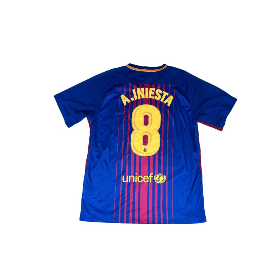 Maillot collector FC Barcelone domicile #8 Iniesta saison 2017-2018 - Nike - Barcelone