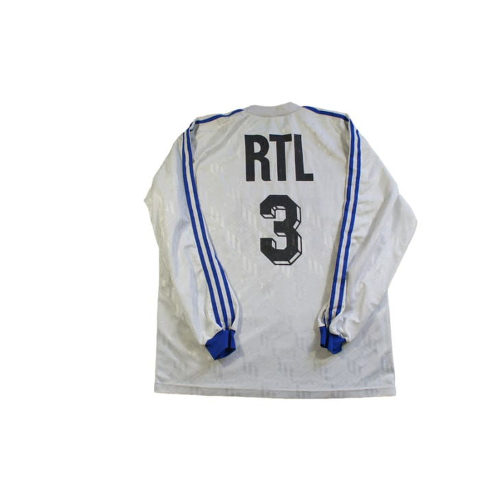 Maillot Adidas Coupe de France Rouge RTL #4 Porté Match Worn vintage Jersey - XL