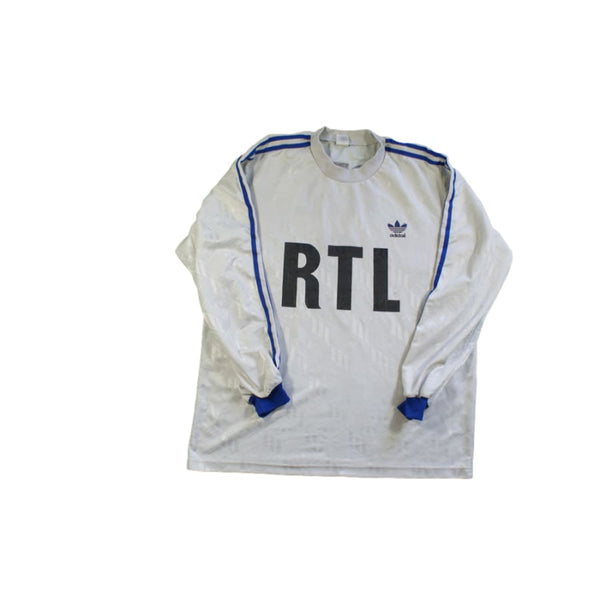 Maillot Adidas Coupe de France Bleu RTL #3 Porté Match vintage Jersey 90'S - XL Maillot Adidas Coupe de France Bleu RTL #3 Porté Match vintage Jersey 90'S - XL