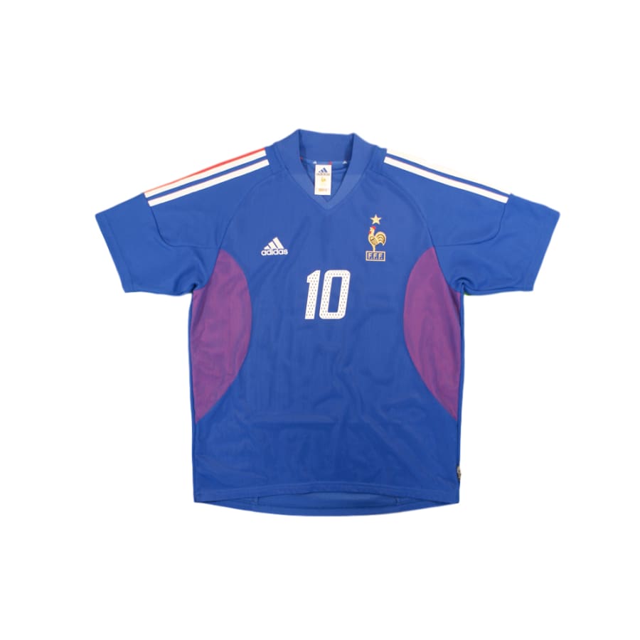 Maillot de foot domicile équipe de France N°10 ZIDANE 2002-2003 - Adidas - Equipe de France
