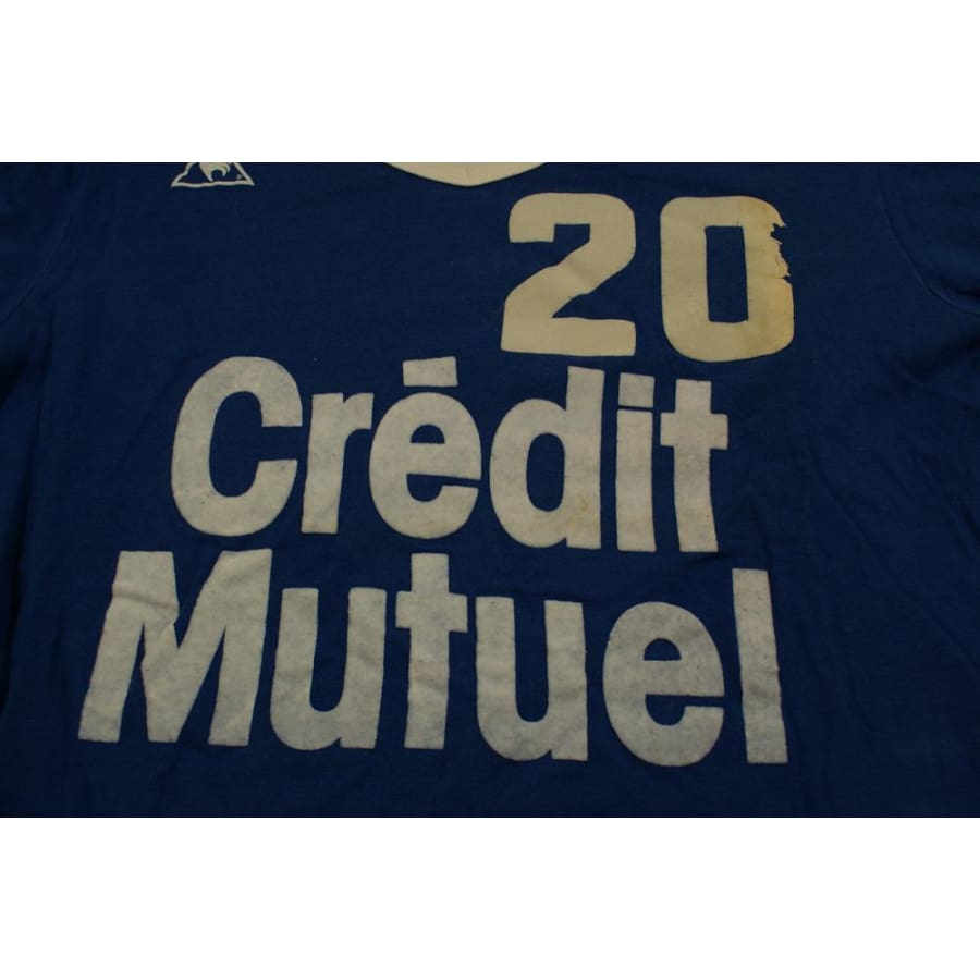 Maillot de foot rétro domicile Crédit Mutuel N°20 années 1990 - Le coq sportif - Autres championnats